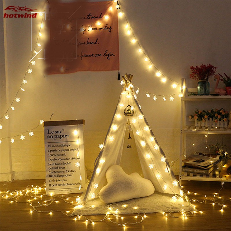 Dây đèn led hình hoa tuyết dài 3M20LED tiện dụng Cho Giáng Sinh Halloween