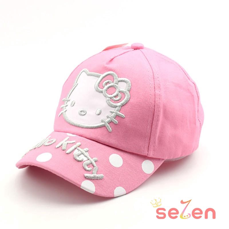 Nón lưỡi trai chống nắng in hình Hello Kitty đáng yêu cho trẻ em
