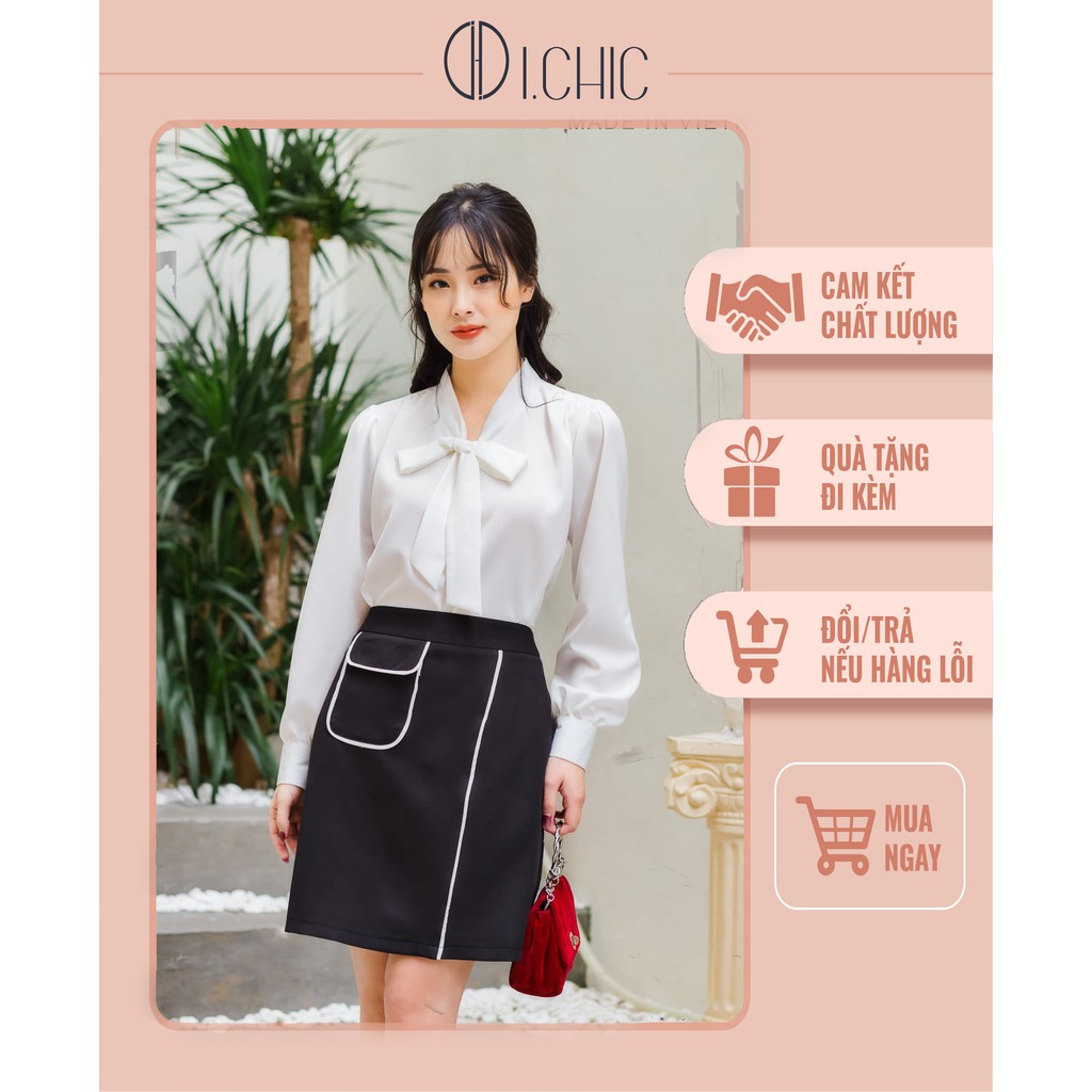 ICHIC fashion - Siêu Phẩm Áo Nơ Trắng Váy Chữ A Thanh LỊch Hè 2021