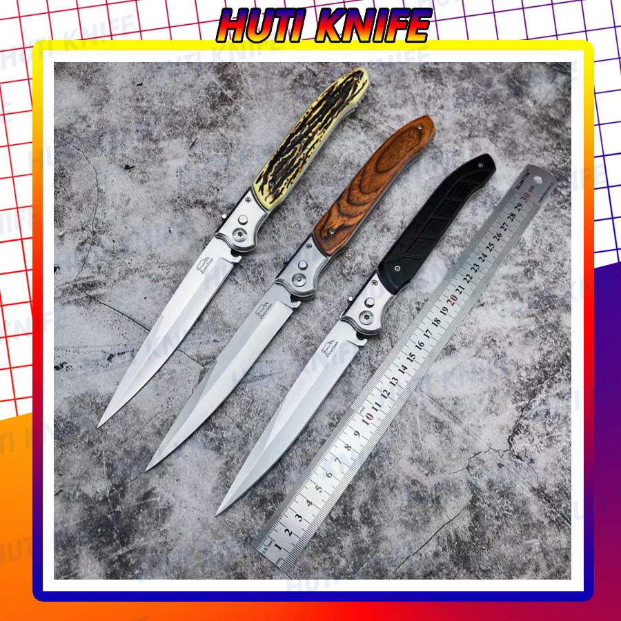 Dao phượt gấp gọn phiên bản ABS vàng sừng và đen giá rẻ HUTI KNIFE