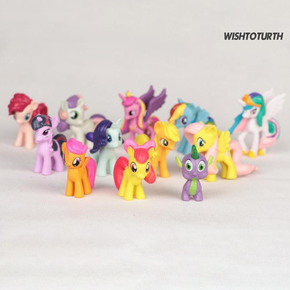 Set 12 Mô Hình Ngựa Pony Đồ Chơi Cho Bé