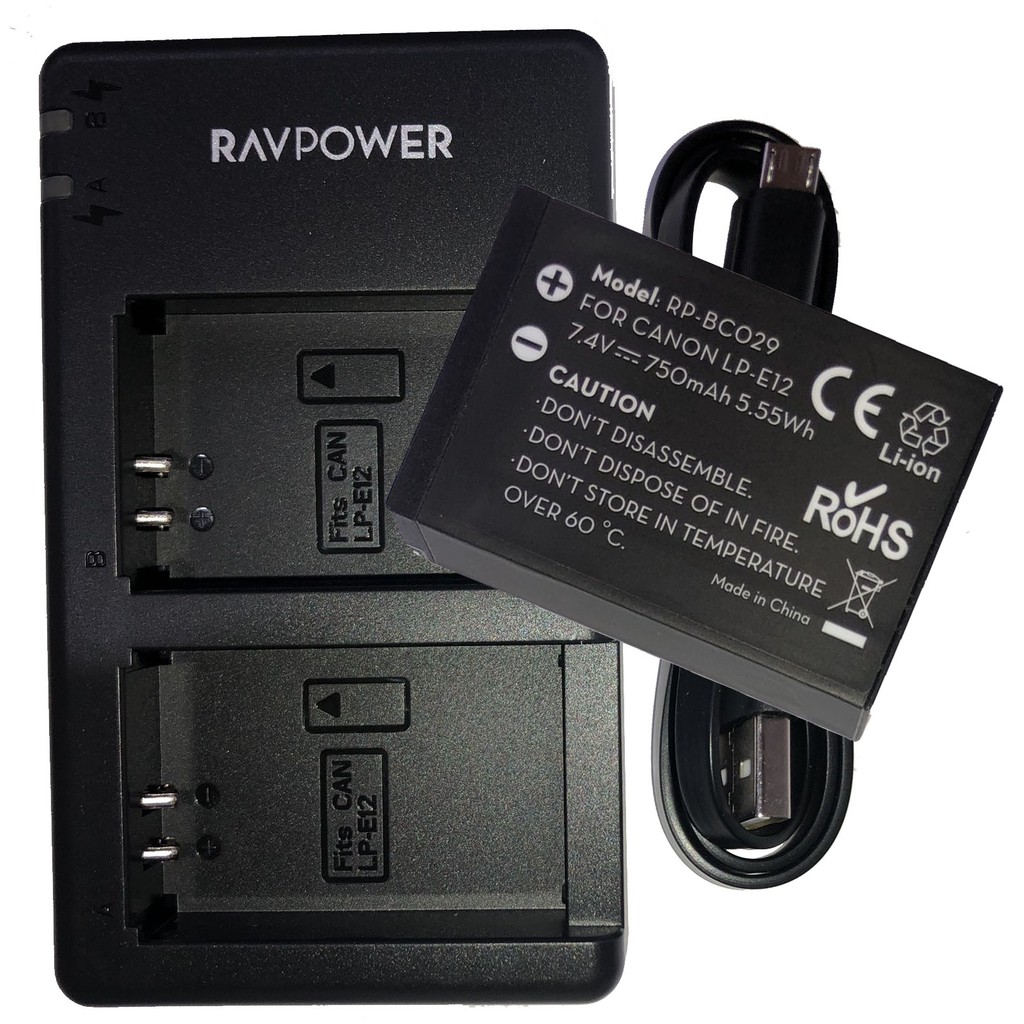Pin máy ảnh Ravpower cho Canon LP-E12