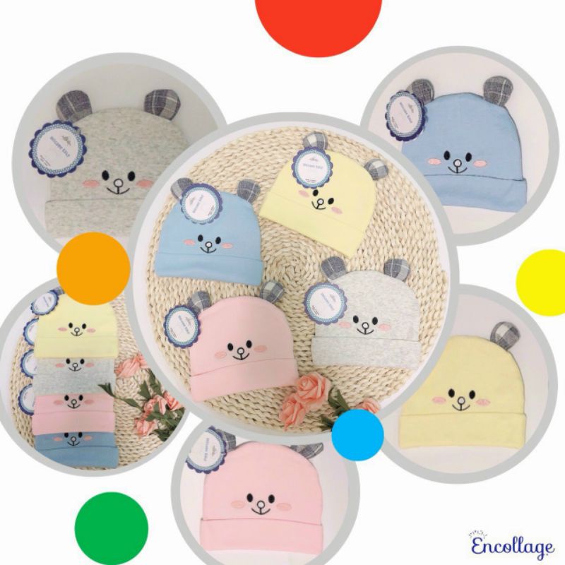 Mũ cotton 2 lớp cho bé 2 - 12 tháng / nhiều mẫu