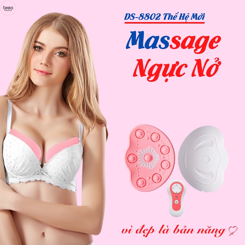 [Thế Hệ Mới] Máy Massage Ngực Nở Miếng Massage Nâng Ngực Breo Market DS-8802 Tiện Dụng Không Dây Nâng Cấp Toàn Diện