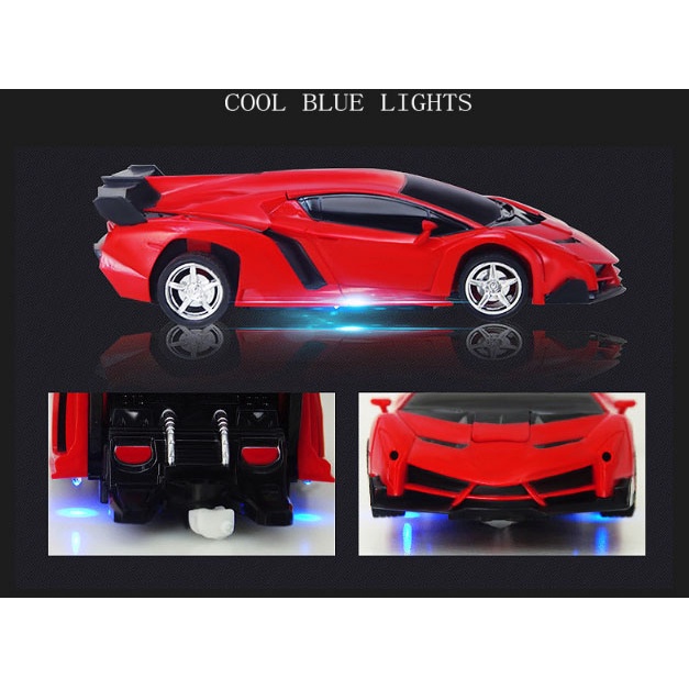 Đồ chơi xe ô tô điều khiển từ xa có thể biến hình thành robot phiên bản có sạc pin