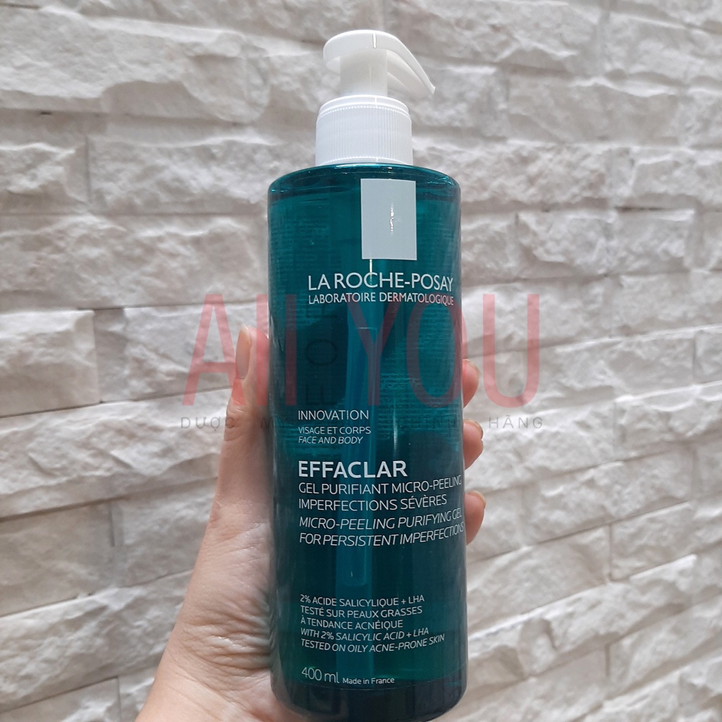 La Roche Posay Effaclar Micro Peeling Purifying Gel 50mL & 400mL - Gel Rửa Mặt & Tắm, Giảm Thâm Sẹo