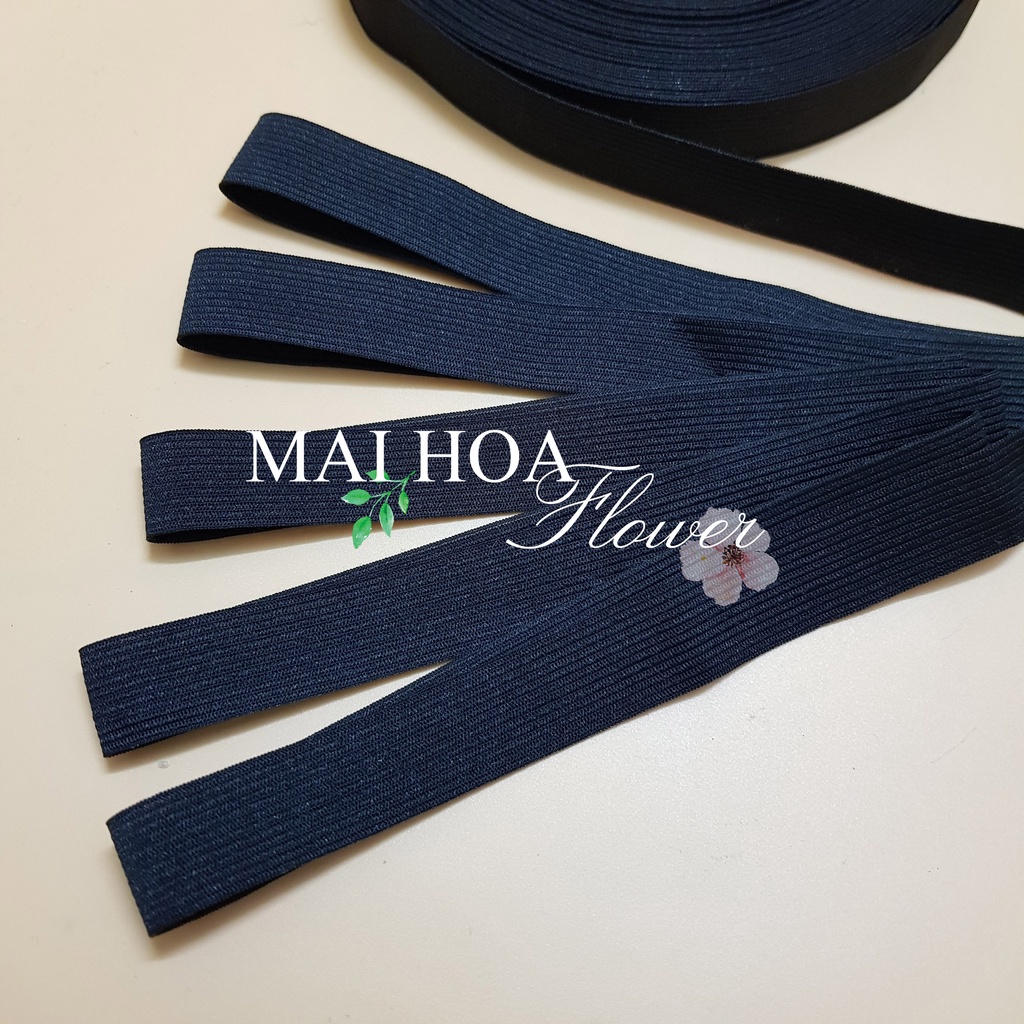 Dây thun quần đen 1.8cm chun may quần áo chất mỏng đanh dai giãn tốt Maihoaflower