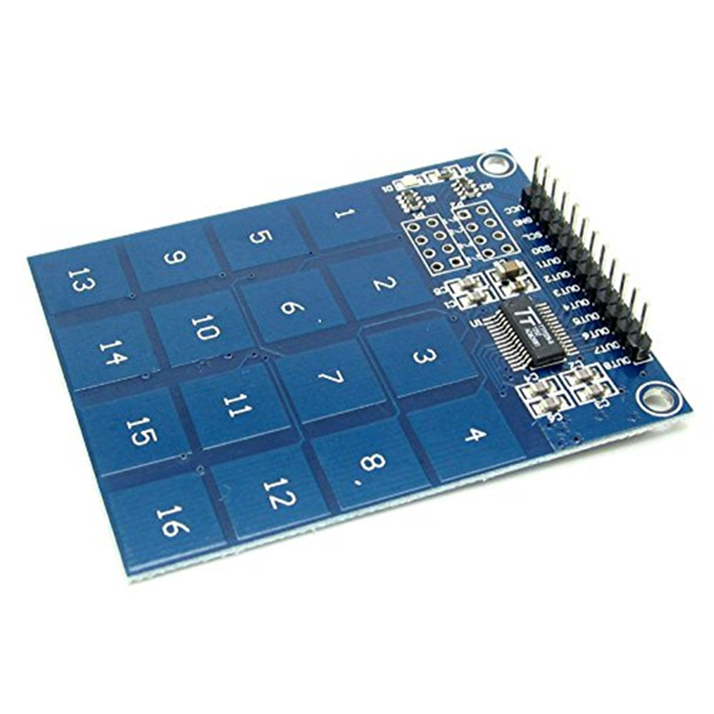 Bảng Mạch Cảm Biến Tự Làm 16 Phím 16 Kênh Ttp229 Cho Arduino