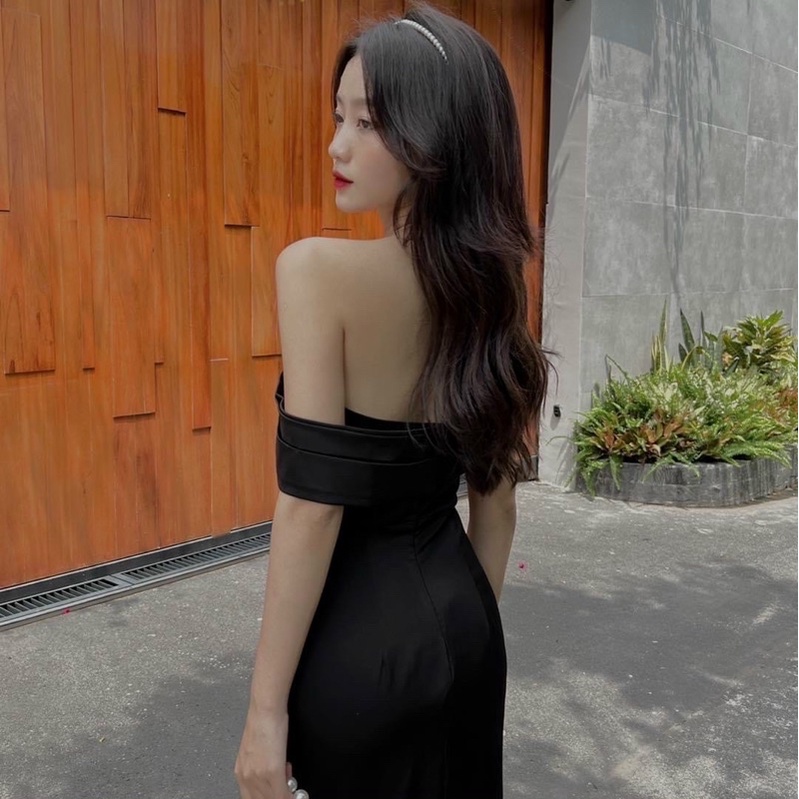 MS1232Y ĐẦM BẸT VAI XẺ ĐÙI KÈM QUẦN NGẮN full size S/M/L/XL