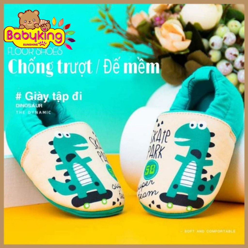 Giày tập đi, giày sandal cho bé hình khủng long mềm mại, thoáng khí và thoải mái, thương hiệu Aiueo Nhật Bản.