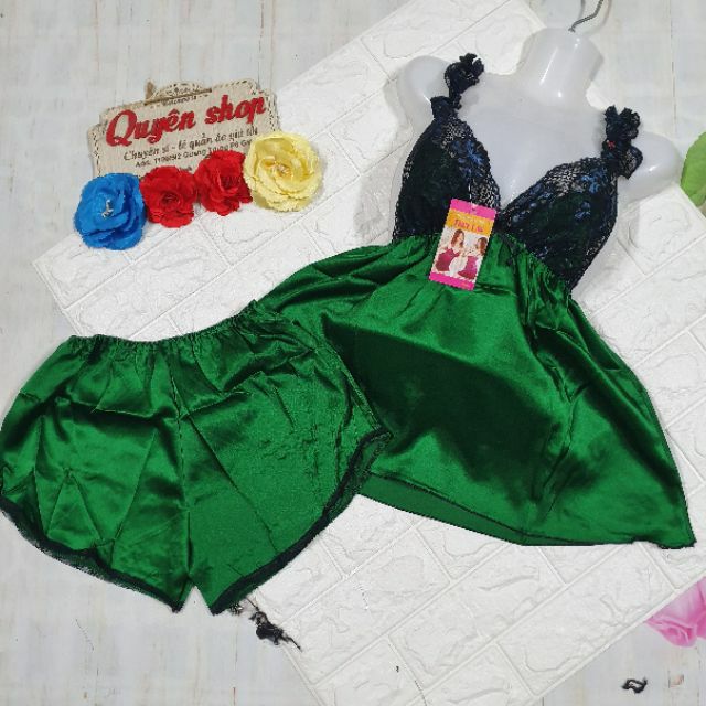 Bộ ngủ sexy- vải phi lụa mềm phom 65kg