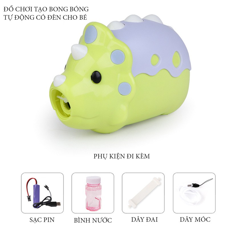 Đồ Chơi Thổi Bong Bóng Phát Nhạc Hình Thú Cưng,Thổi Bóng Tự Động Kèm Xà Phòng, Đồ Chơi Ngoài Trời Có Đèn Cho Bé 3-5 Tuổi