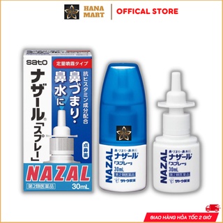 Xịt mũi Nazal Nhật Bản 30ml - Xịt chống Ngạt Mũi, Sổ Mũi, Viêm Xoang