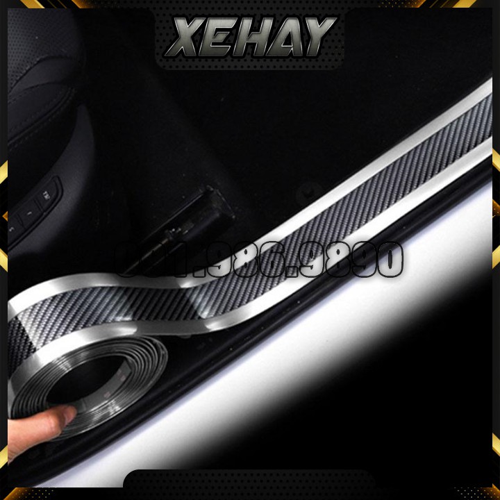 Cuộn nẹp cao su Carbon bảo vệ trang trí ô tô