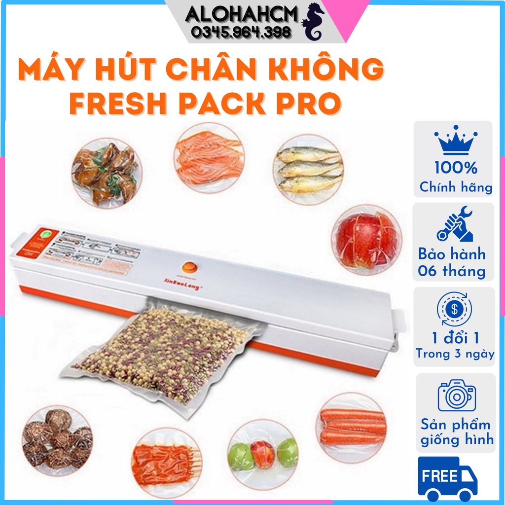 Máy Hút Chân Không Fresh Pack Pro (Không kén túi) - Thiết Bị Hút Chân Không Công Nghiệp, Gia Đình Công Suất Cực Lớn
