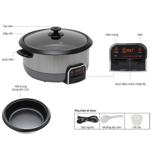 Nồi lẩu điện Comet CM7731- 3.5 Lít