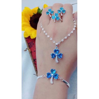 Bộ trang sức cỏ 3 lá ( nhiều màu)