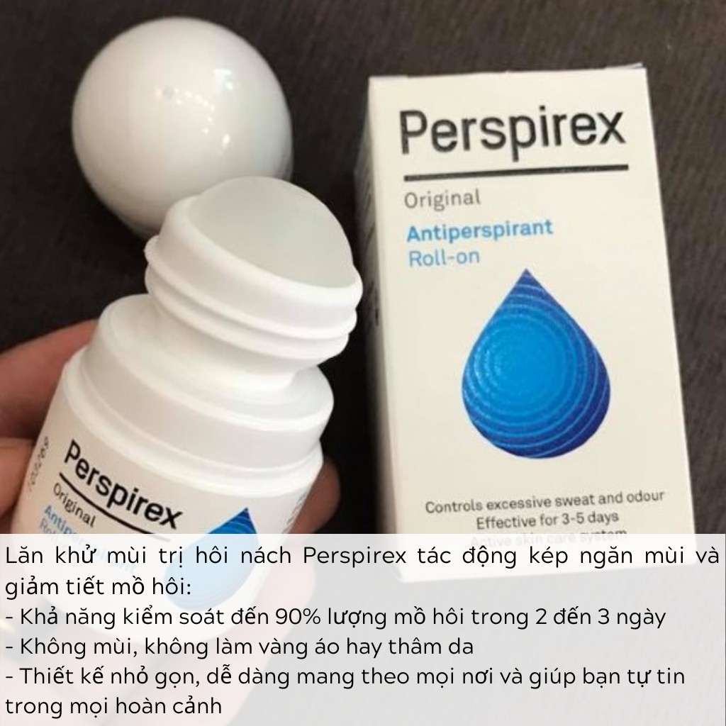 [Mã COS2704 giảm 8% đơn 250K] Lăn Khử Mùi PERSPIREX Khử Mùi Hôi Nách Cao Cấp Cho Mọi Loại Da Từ Nặng Tới Nhẹ (20ml) | BigBuy360 - bigbuy360.vn