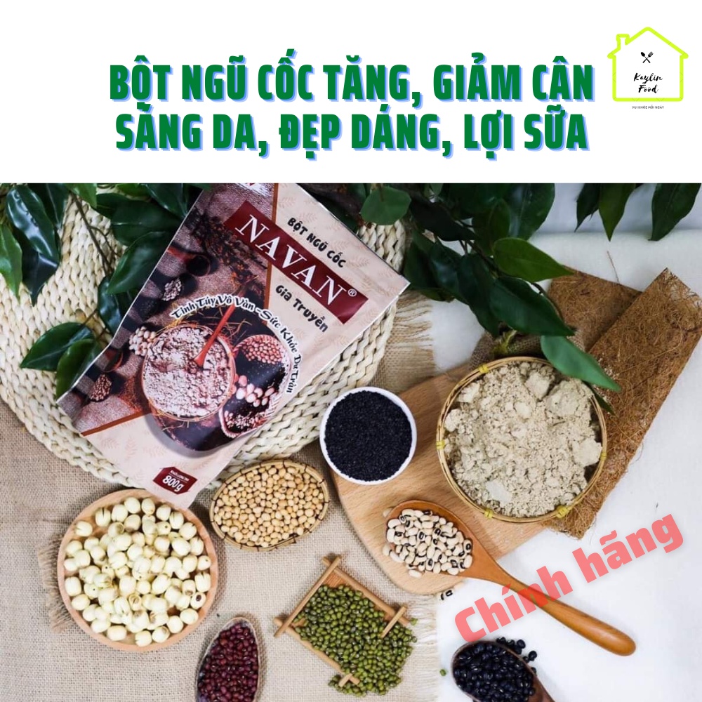 Bột Ngũ Cốc Lợi Sữa NaVan 800g Thơm Ngon Sáng Da Đẹp Dáng