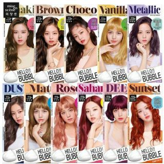 (Có sẵn -sỉ inbox) Thuốc nhuộm tóc Mise en scence tóc dạng bọt hello bubble của