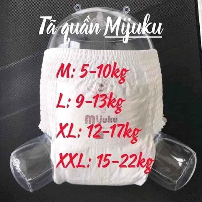  combo 100m bỉm quần Mijuku M100/L100/XL100/XXL100/XXXl100