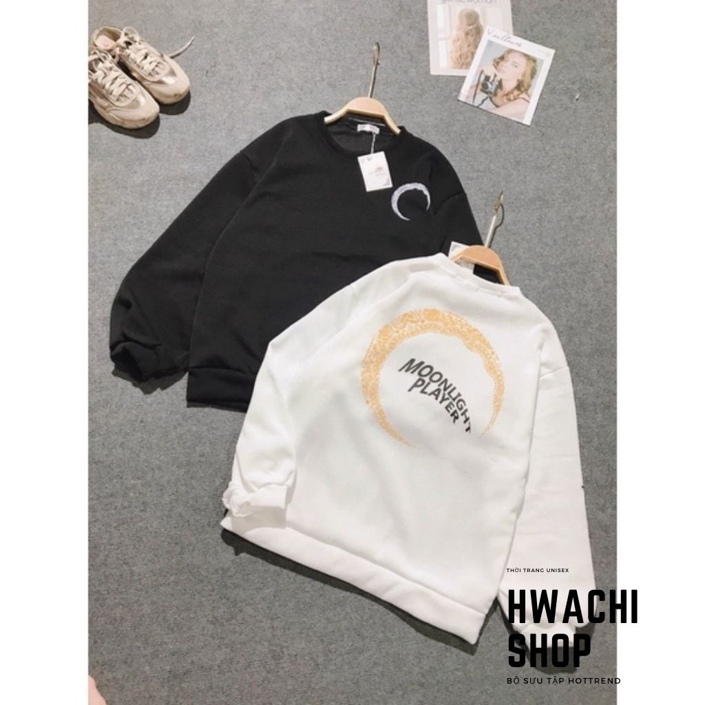 Áo sweater nỉ nam nữ, áo nỉ dài tay basic sweater phong cách Ulzzang cặp đôi nam nữ form rộng Hàn Quốc | BigBuy360 - bigbuy360.vn