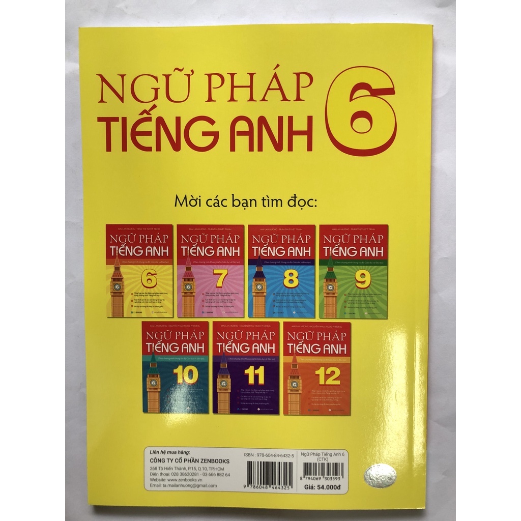 Sách - Ngữ Pháp Tiếng Anh Lớp 6  - Mai Lan Hương
