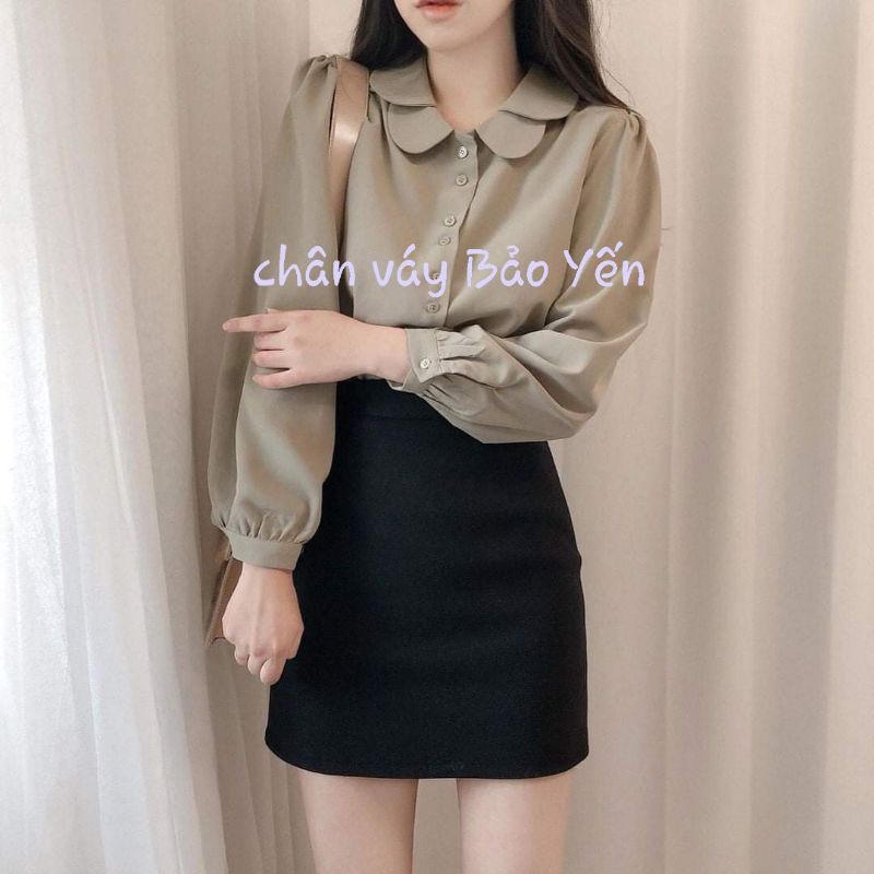 Chân váy ngắn màu đen có quần trong(sẵn size)- M30B