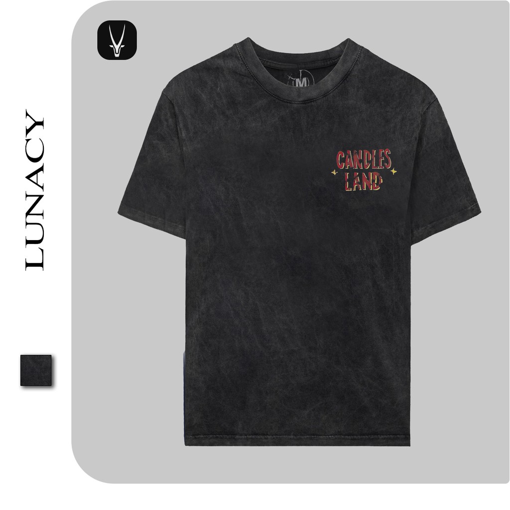 Áo thun tay lỡ CDL CANDLES phông Unisex nam nữ Cotton oversize form rộng LUNACY TB020