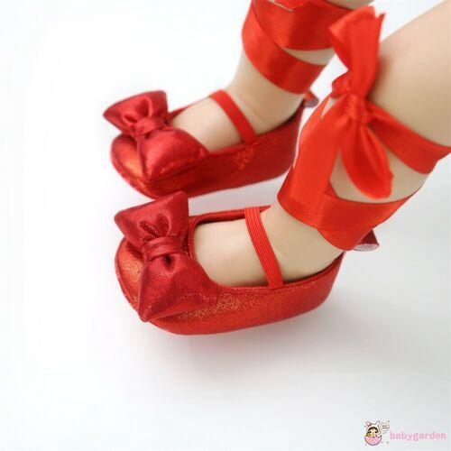 Giày em bé đế mềm đính nơ dễ thương