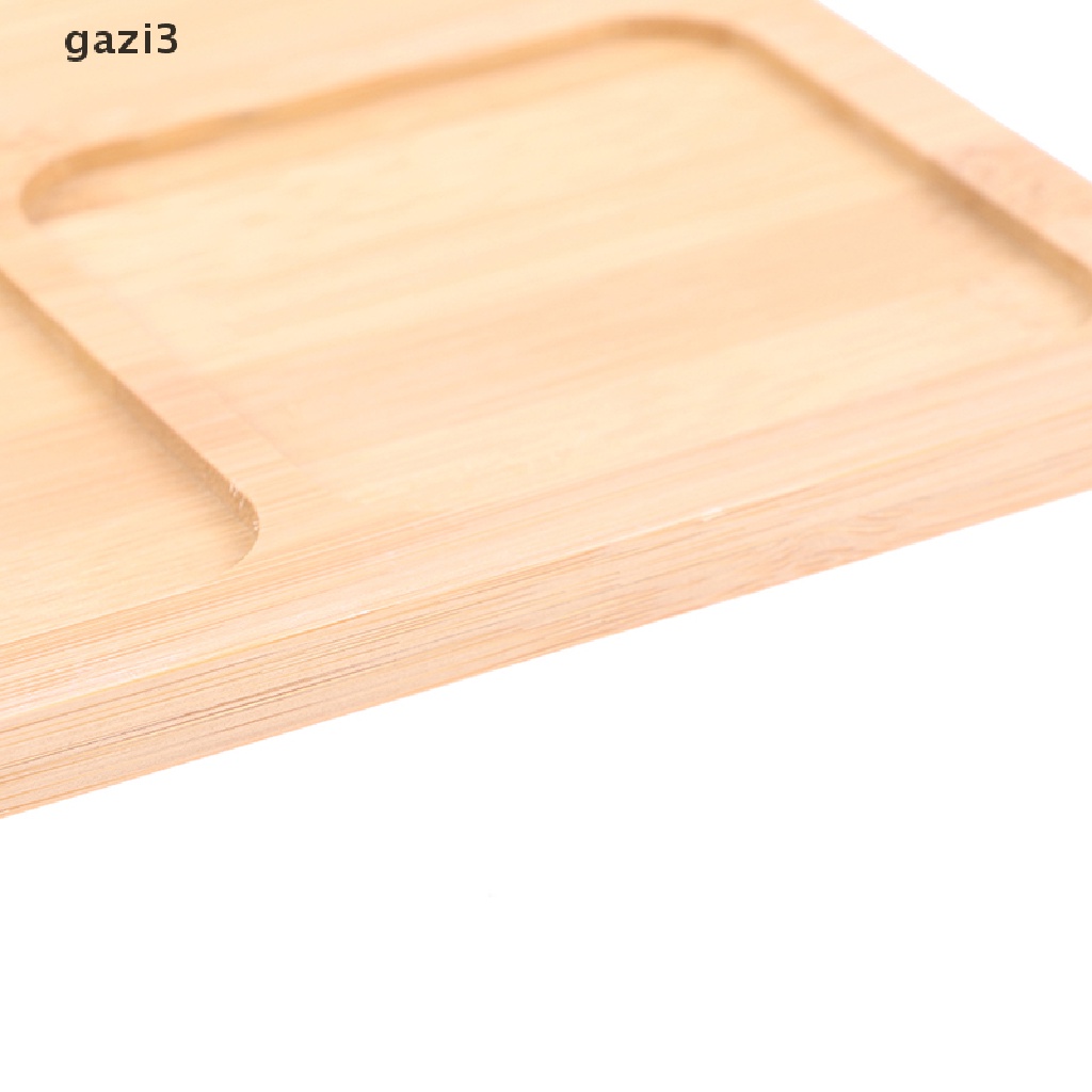 [Gzi3] Đĩa Tre Tròn / Vuông Cho Chậu Cây Mọng Nước Đế Đứng
