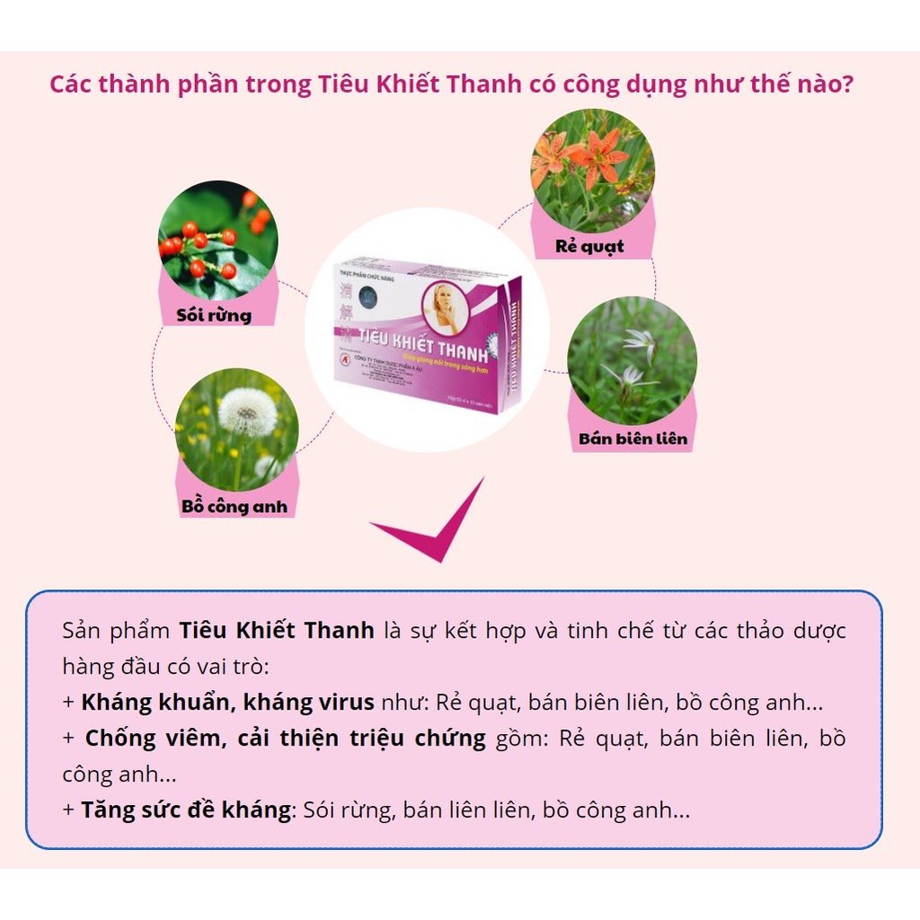 Tiêu Khiết Thanh - Giúp Giọng nói Trong sáng hơn, Giảm Khản Tiếng, Mất Tiếng, Đau Họng (Hộp 30 Viên)