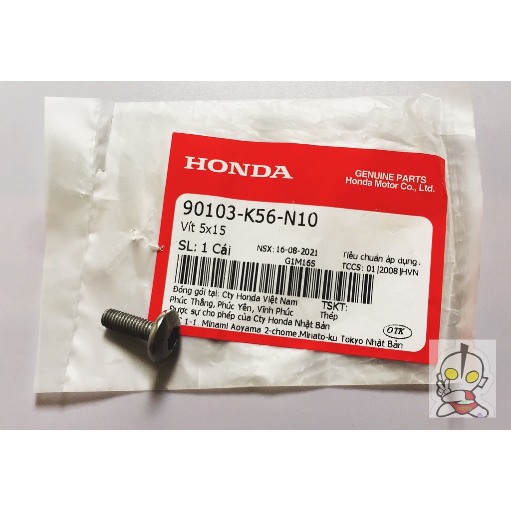 Ốc bắt chụp pô 5x15 chính hãng Honda cho xe Winner