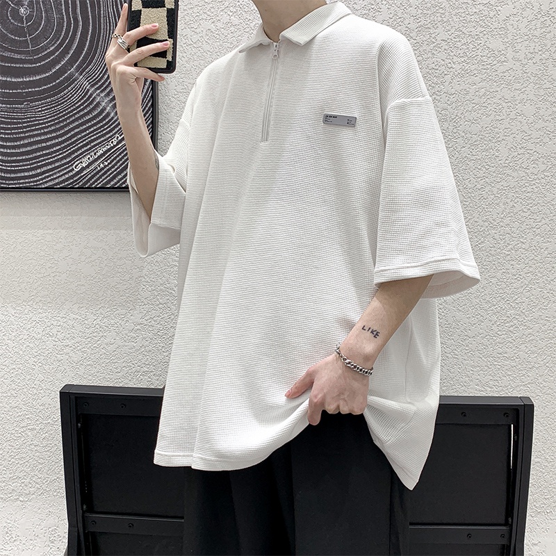 【M-5XL】Áo Thun Polo Nam Thiết Kế Đơn Giản Thời Trang Theo Phong Cách Hàn Quốc Cho áo thun nam form rộng có bigsize simple áo thun có cổ unisex chất cotton mềm và mát