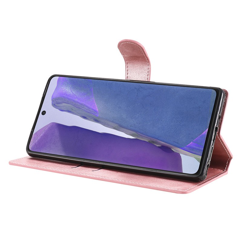 Bao Da Pu Điện Thoại Nắp Lật Kèm Ngăn Đựng Thẻ Cho Samsung Galaxy Note 10 Lite S10 Plus S9 Plus S8 Plus S7 S10 + S9 + S8 + Edge Ốp