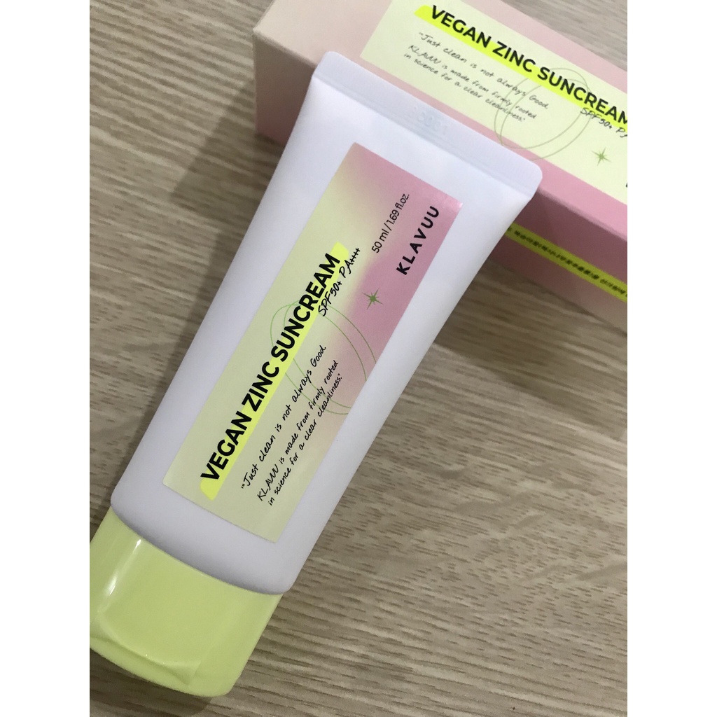 Kem chống nắng cấp ẩm dịu nhẹ KLAVUU Vegan Zinc Suncream SPF 50+ PA++++ / 50ml