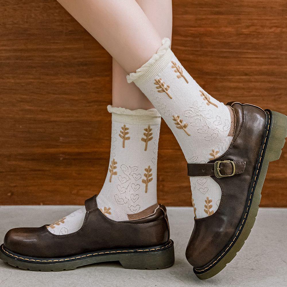 AROMA Vớ Cotton Thoáng Khí Co Giãn Phong Cách Harajuku Ngọt Ngào Cho Nữ