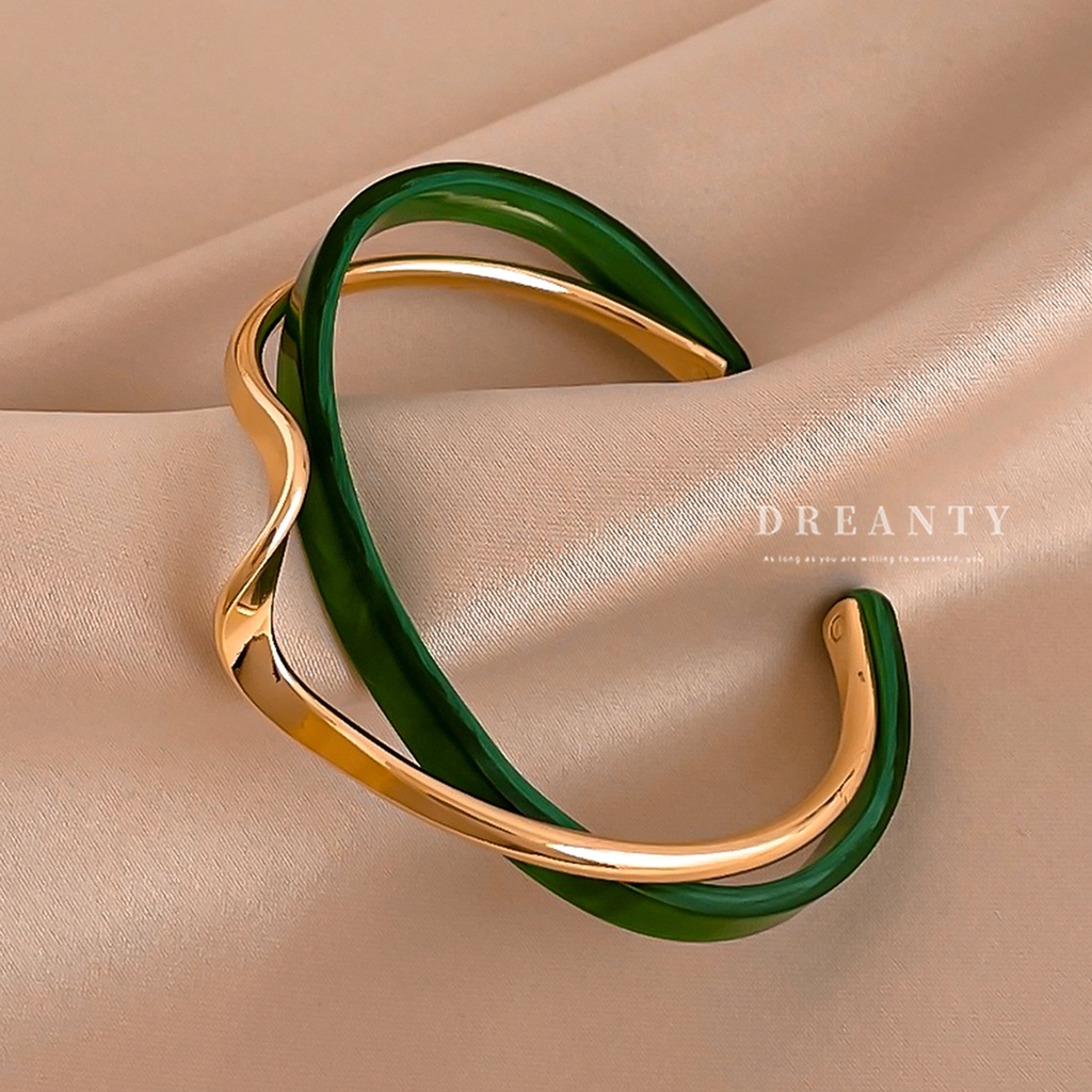 Vòng Tay Hở Mạ Vàng Họa Tiết Vỏ Sò Hình Học Phong Cách Âu Mỹ Thời Trang Cao Cấp