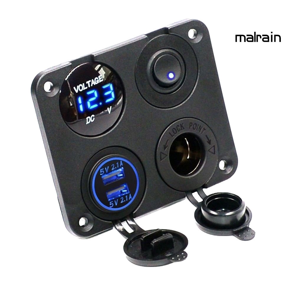 Ổ Cắm Tẩu Thuốc 4 Trong 1 Cho Xe Hơi