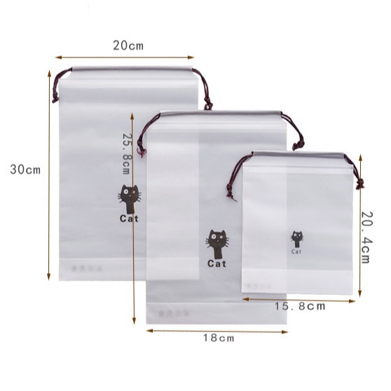 Túi nhựa PVC trong suốt in hình chim hồng hạc
