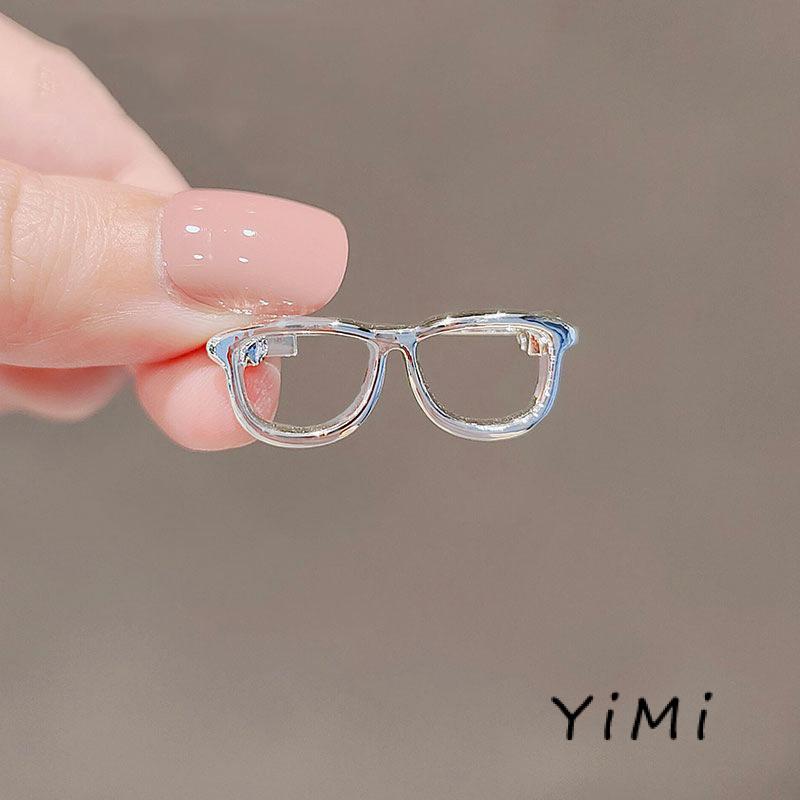 1 Ghim Cài Áo Hình Mắt Kính Bằng Hợp Kim Đơn Giản Thời Trang Dành Cho Cặp Đôi Joyeria Acero Inoxidable Mujer