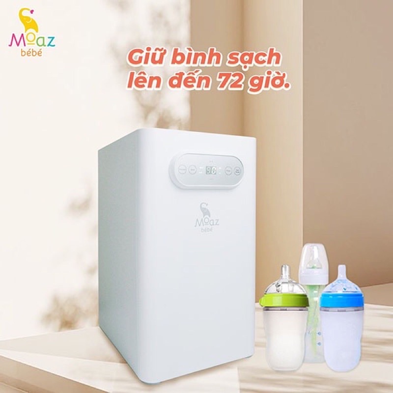 Máy Rửa Bình Sữa Và Tiệt Trùng Sấy Khô Đồ Dùng Cho Bé Moaz Bebe MB-035 Chế Độ Làm Sạch Và Bảo Quản Tự Động