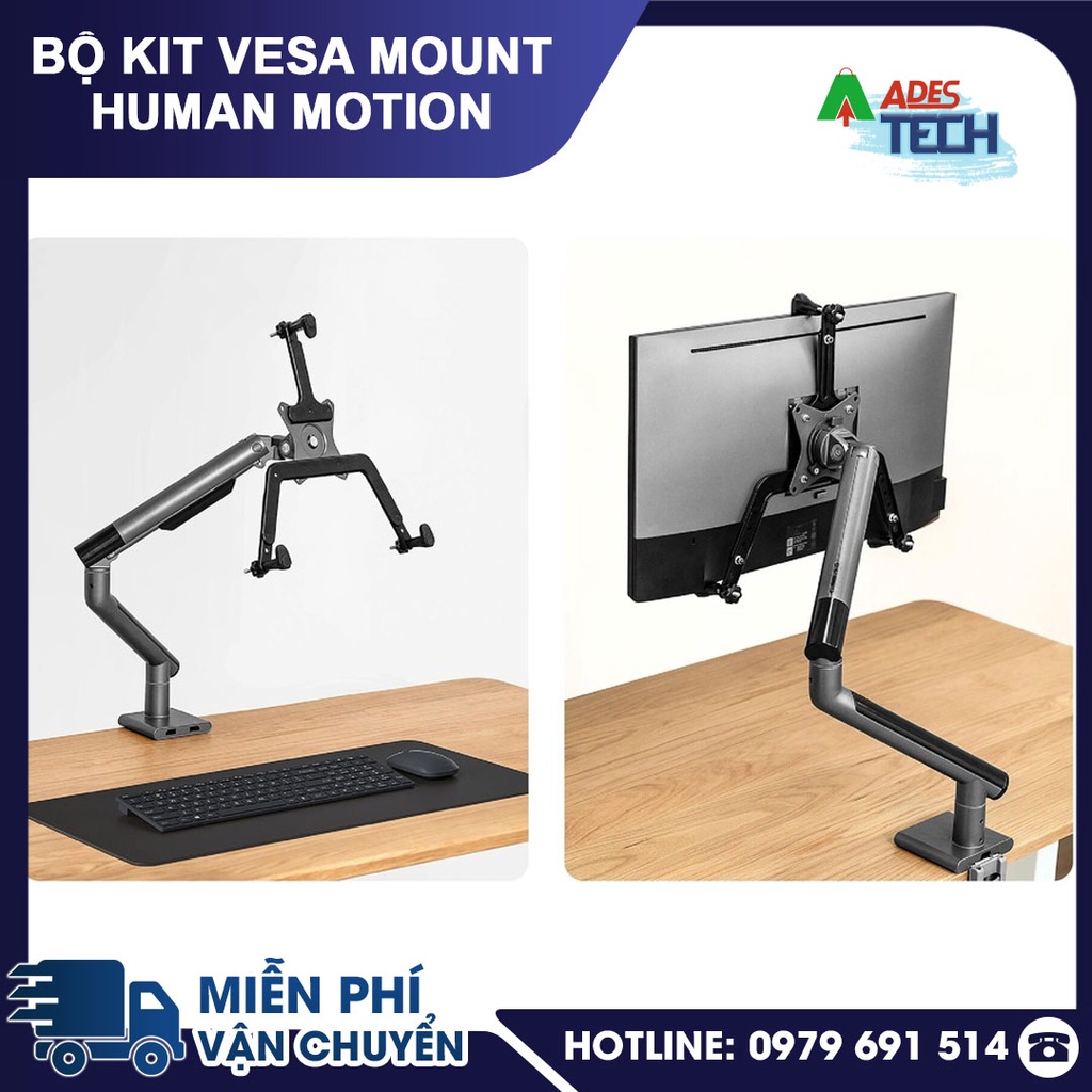 Bộ kit Vesa Mount Human Motion Zp20 | Hỗ Trợ Treo Màn Hình Đến 27inch