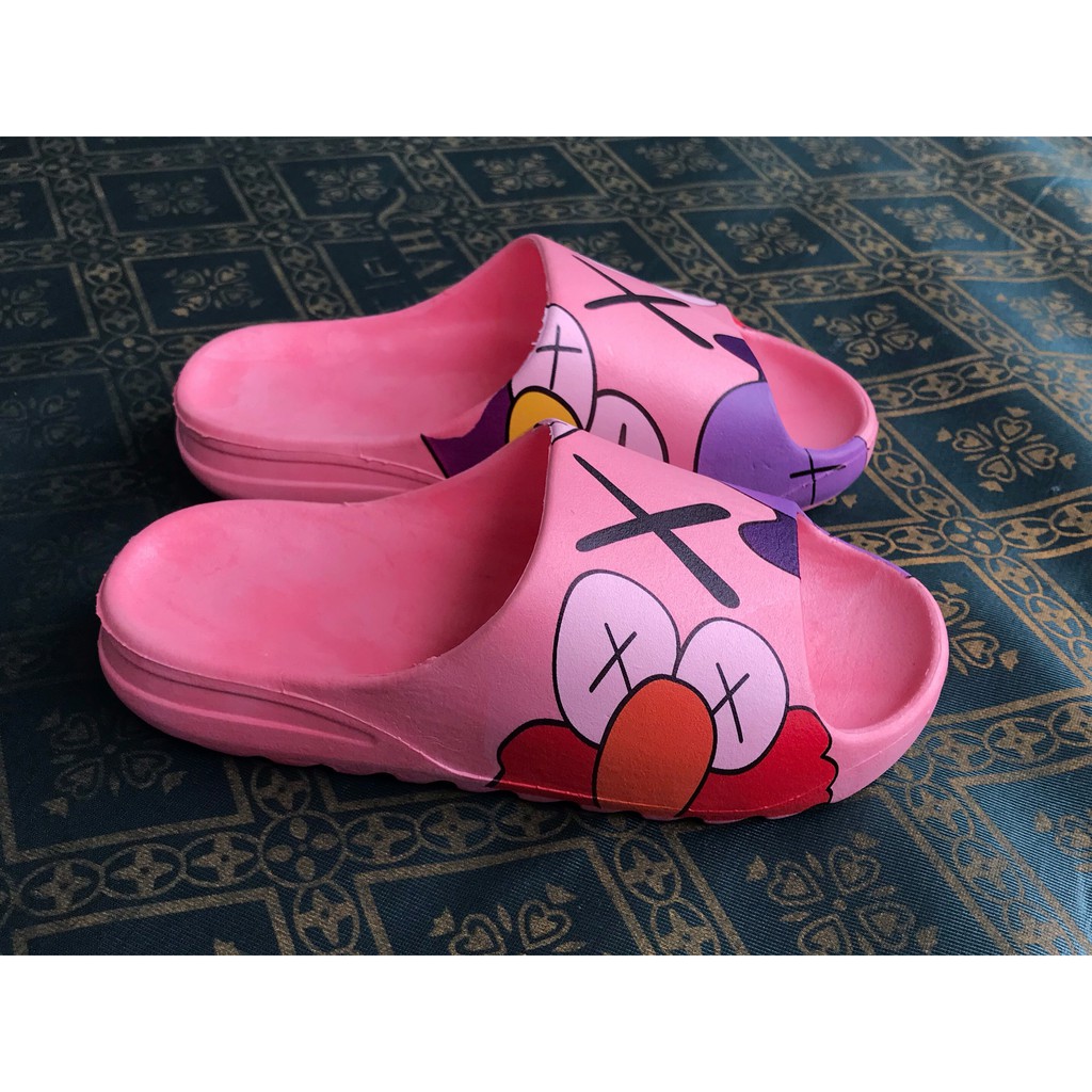 Dép bánh mì quai ngang họa tiết NEW - Dép YZ Slide siêu nhẹ - V19