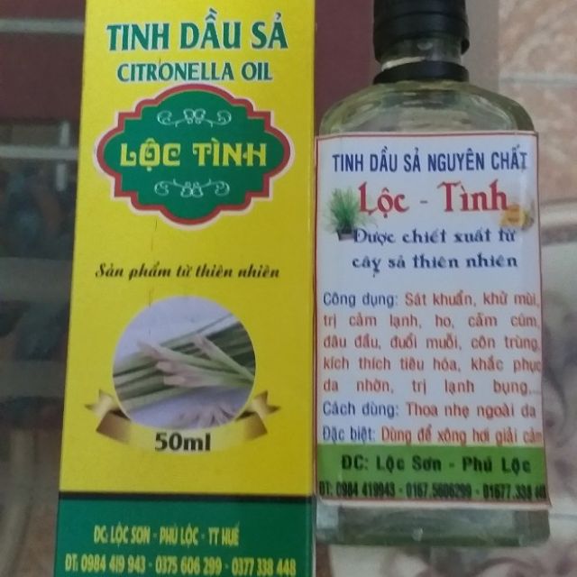 Tinh dầu sả Huế Lộc Tình