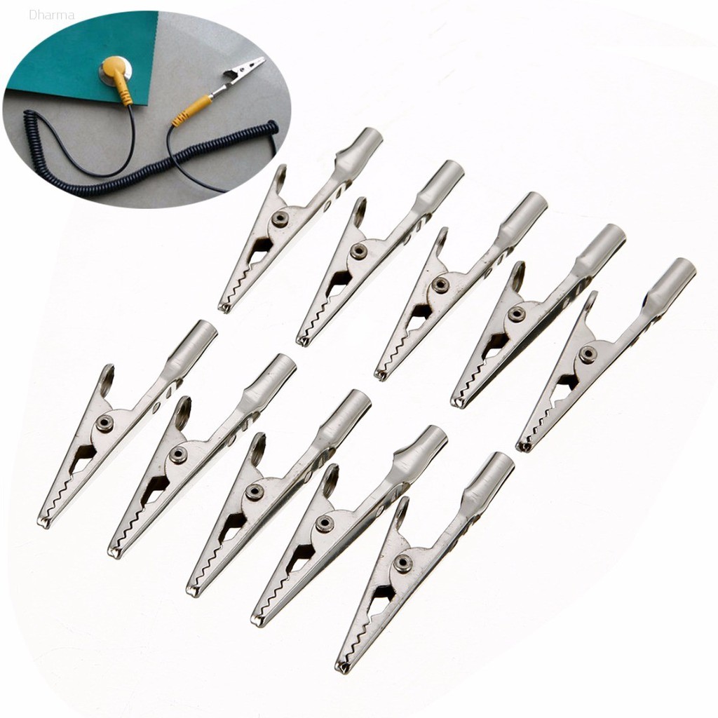 Set 10 Kẹp Cá Sấu Bằng Thép Không Gỉ Dùng Kiểm Tra Ốc Vít