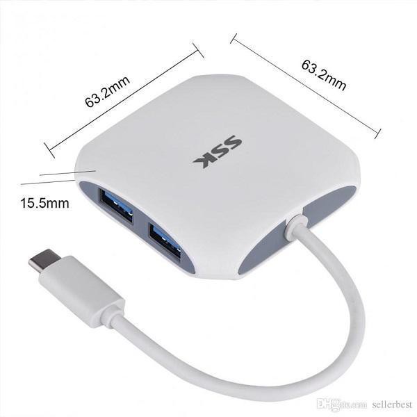 Bộ chia USB type C ra 4 cổng USB 3.0 SSK SHU810 - tốc độ 5Gbps