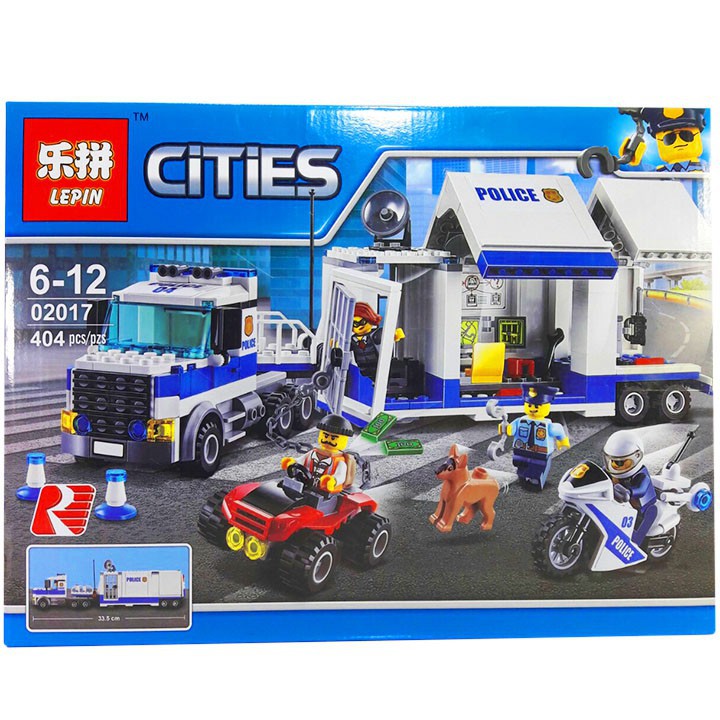 Bộ Lego Lắp Ráp City Ninjago Police. Có 404 Chi Tiết. Lego Xếp Hình Đồ Chơi Cho Bé