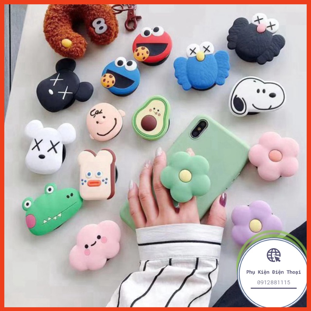 GIÁ ĐỠ ĐIỆN THOẠI IRING POC CÓ THỂ THU GỌN HÌNH KAWS MÂY HOA KHỦNG LONG Pop ⚡Phụ Kiện Điện Thoại | BigBuy360 - bigbuy360.vn