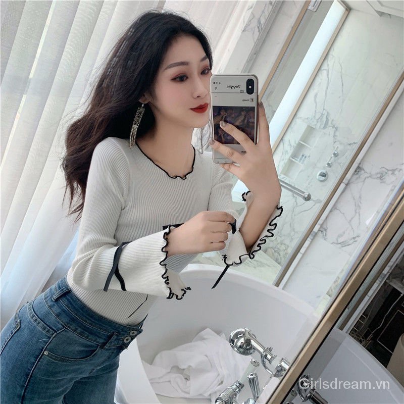 Áo Len Nữ Tay Dài Ống Loe Thời Trang | BigBuy360 - bigbuy360.vn
